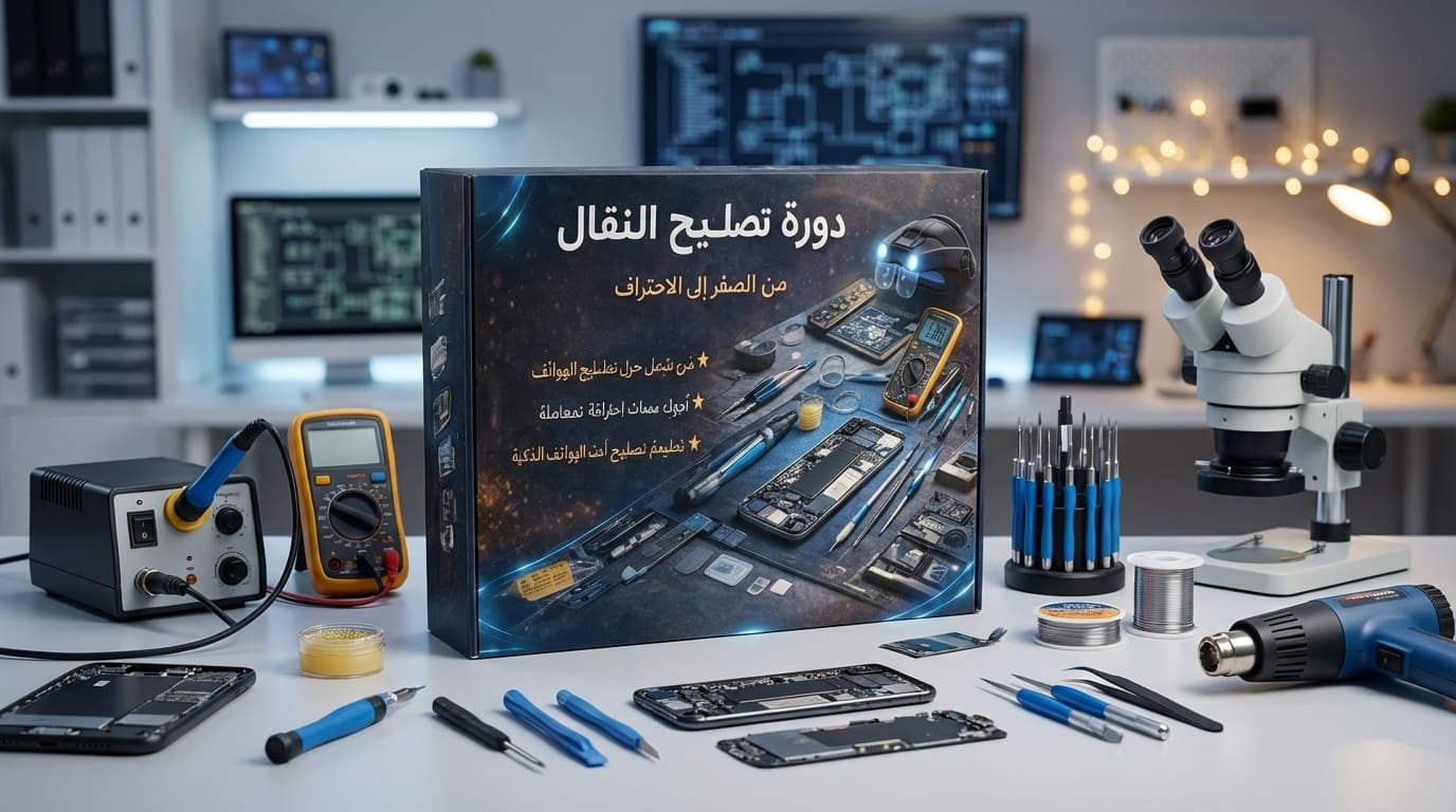 حقيبة تعليم صيانة الهواتف الذكية مع معدات العمل والكتب والبرامج المستخدمة